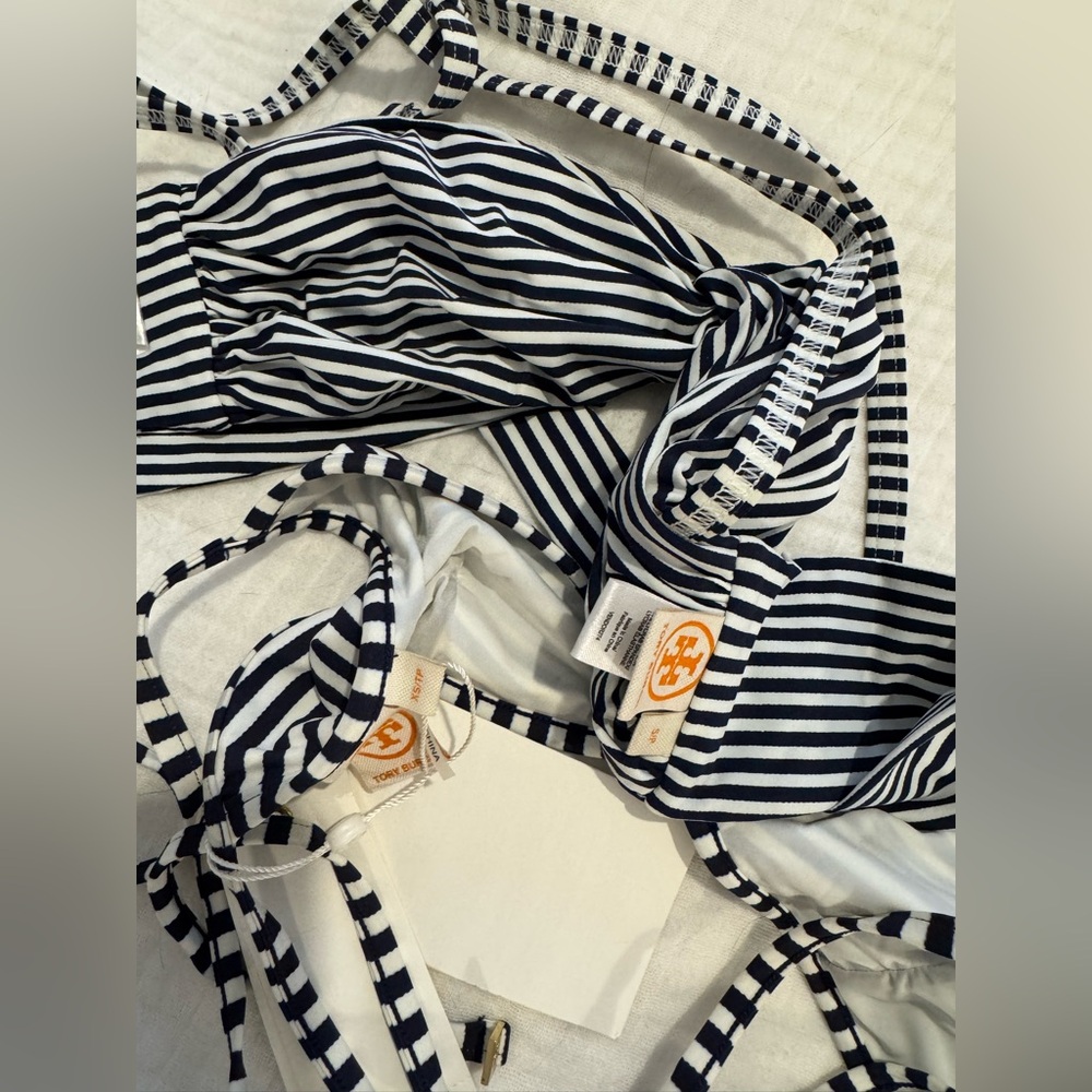 Tory Burch Navy and White Striped Bikini Set—Three Different Tops NWT - Picture 5 of 5